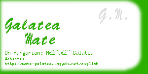 galatea mate business card